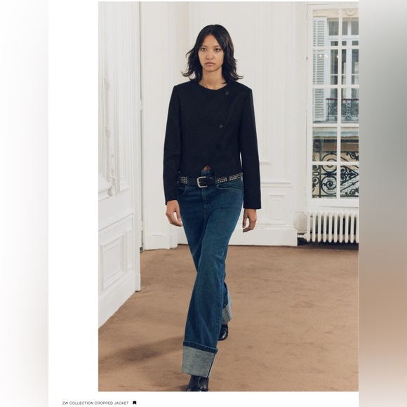 Zara ZW collection size, large cropped jacket NWT. - Picture 2 of 10